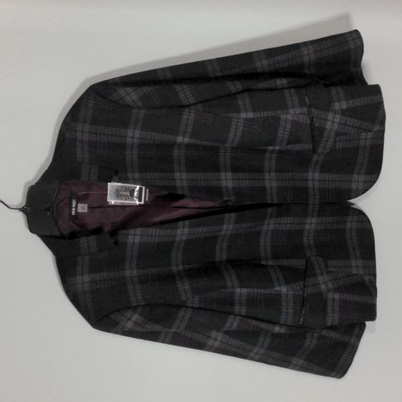 Nine West plaid blazer black and dark purple size 22W